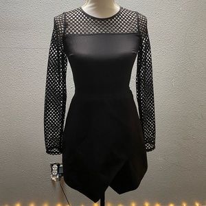 XS Black Mesh Romper by Missguided